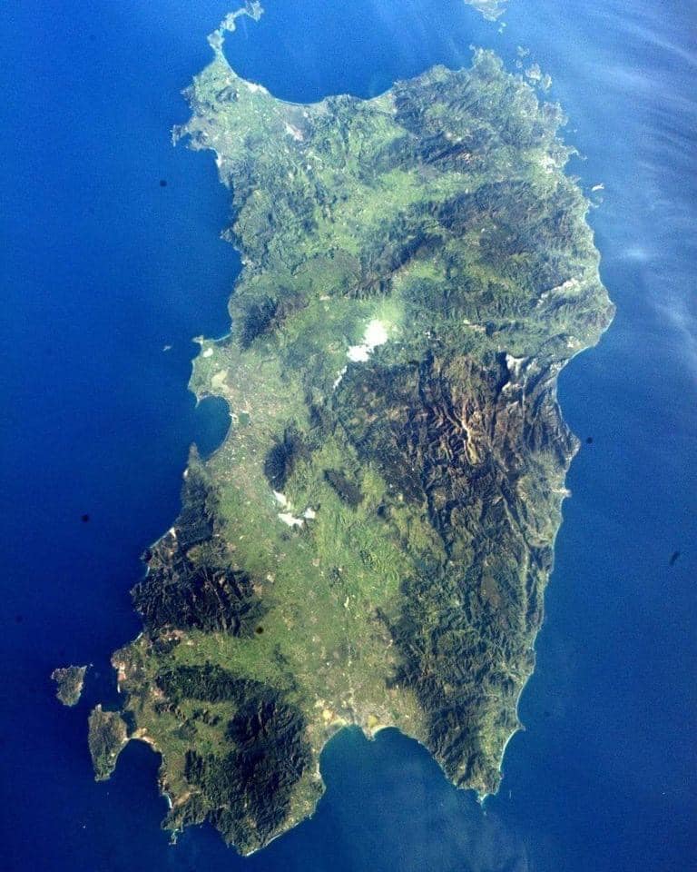 Mapa Sardinie